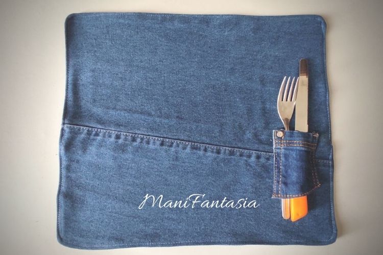 idea riciclo tovagliette colazione jeans