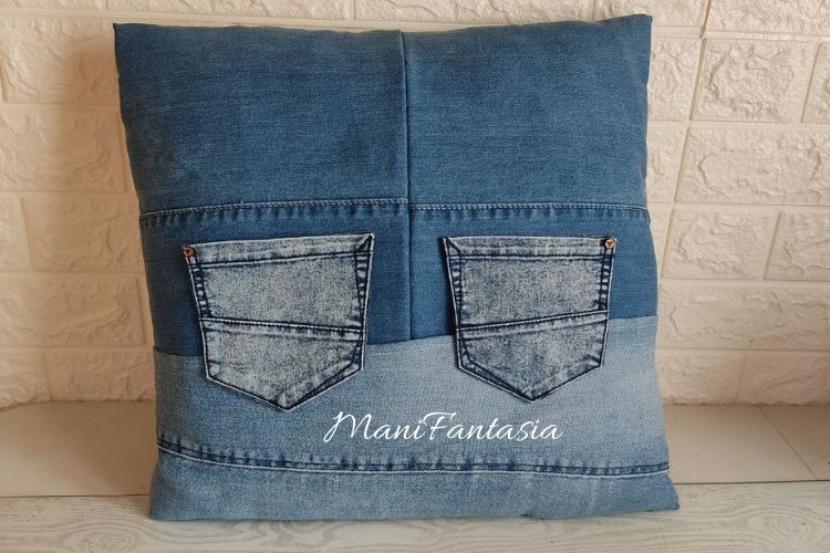 idee riciclo jeans cuscini