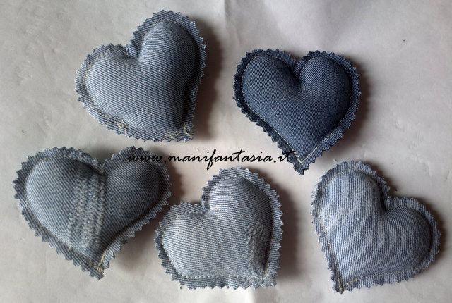 piccoli cuori di jeans