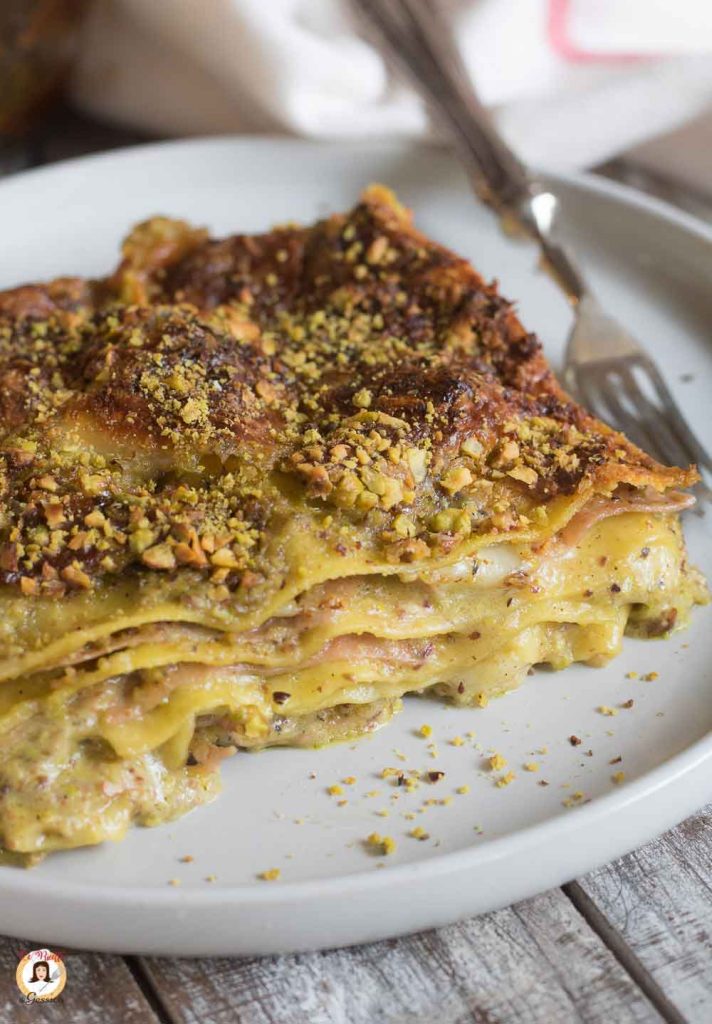 lasagne pistacchio mortadella