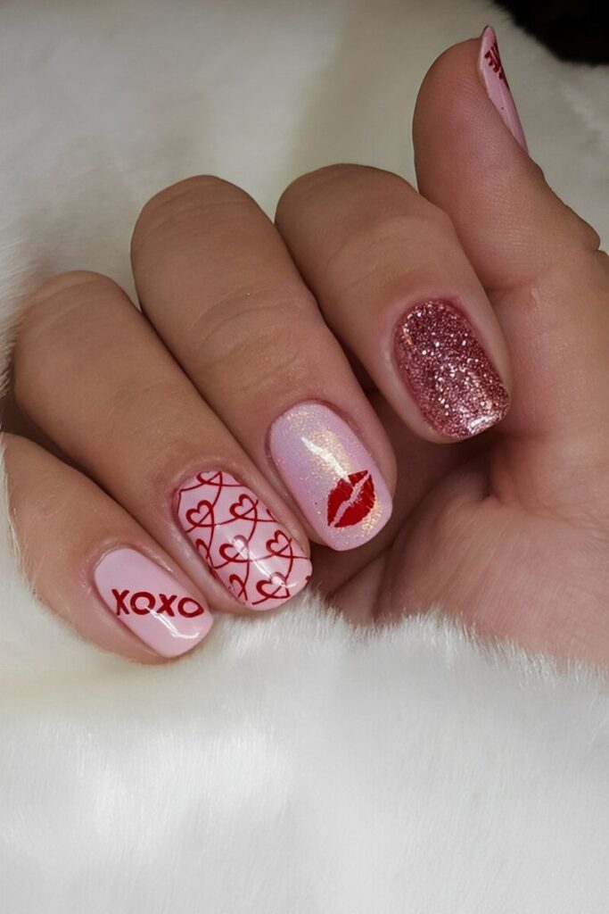 manicure rosa