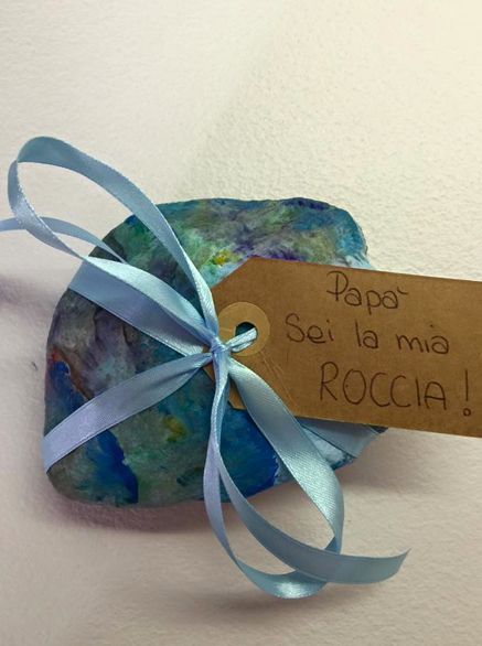 Lavoretto per la festa del papa Papa sei la mia roccia MammAcs