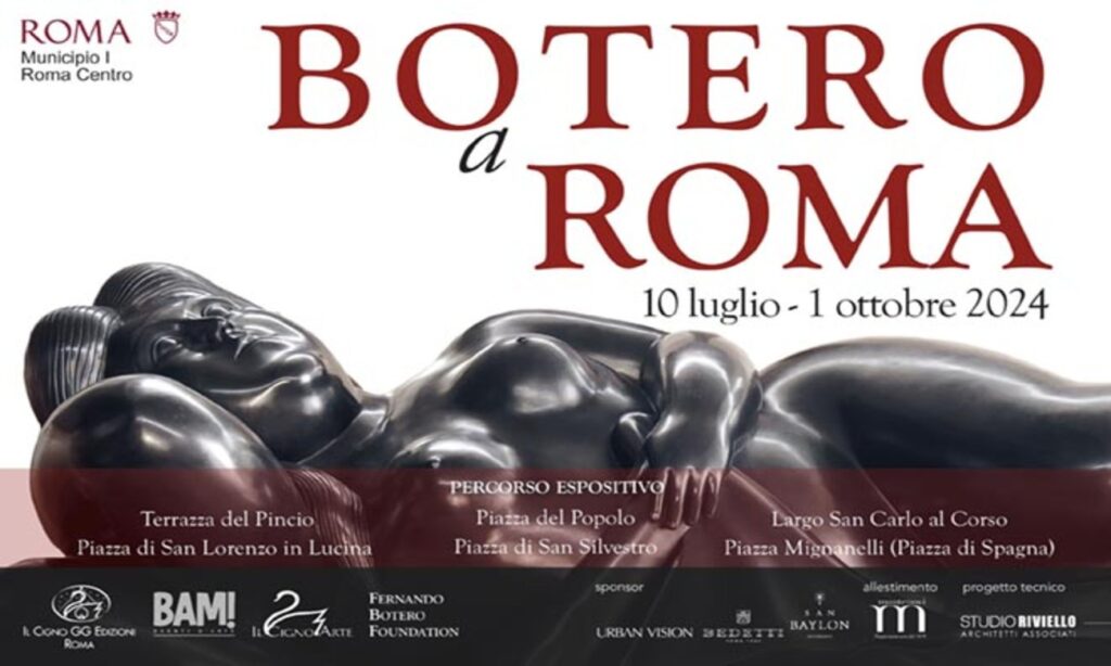 Locandina mostra Fernando Botero a Roma, fonte sito web Comune di Roma