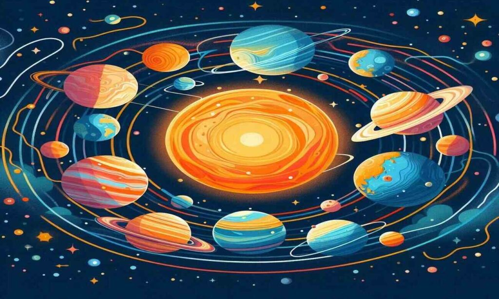 Sistema solare rielaborato con l'Ia