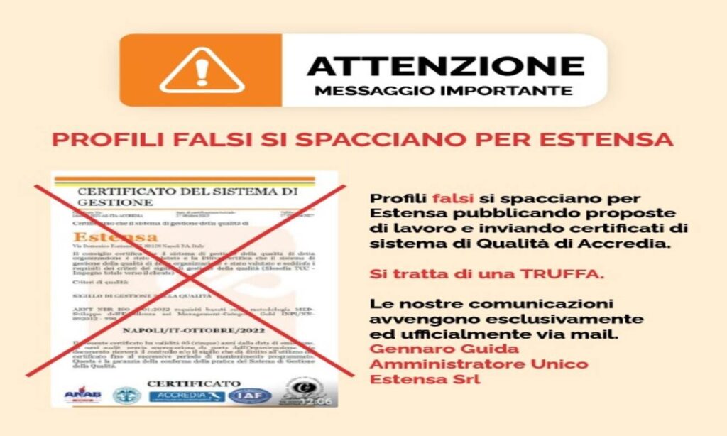 Truffe online spacciandosi per aziende esistenti