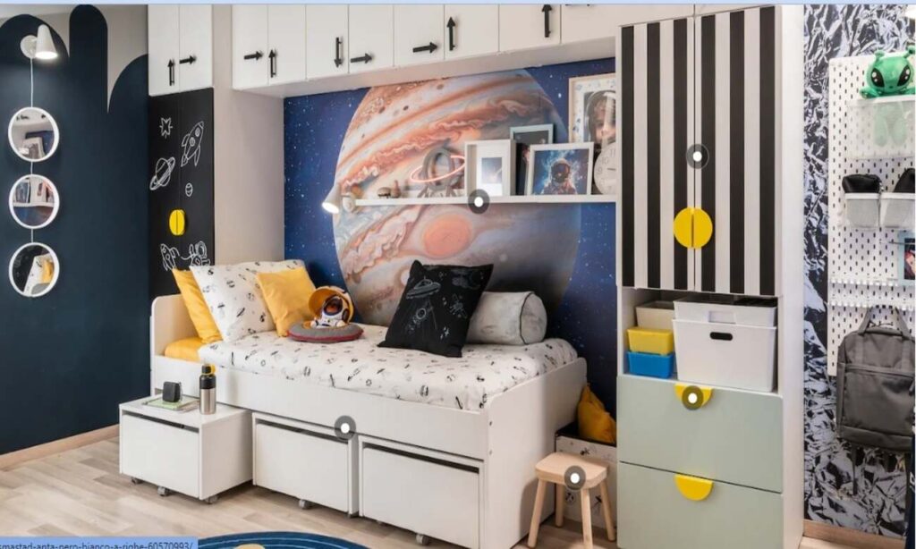 Camerette bambini Ikea, componibile grazie a ante, cassetti, e elementi per pareti attrezzate