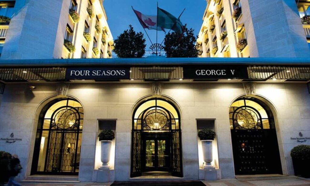 Ingresso del Four Season, l'albergo dove è stato fermato Travis Scott