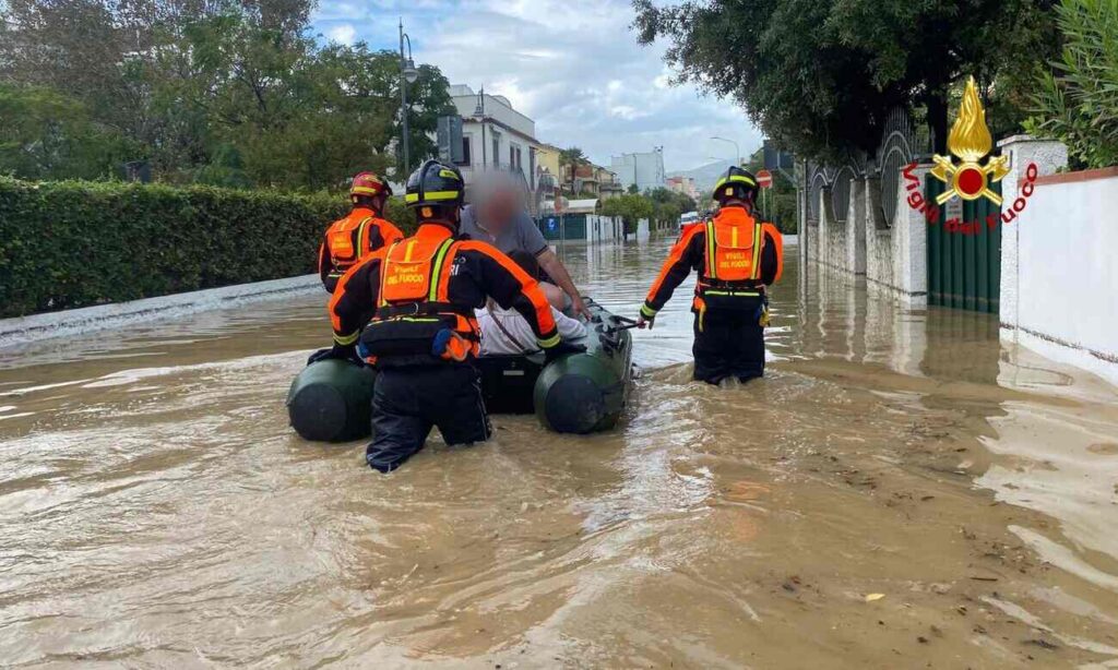 Emergenze maltempo 19 settembre, immagine dei vigili del fuoco