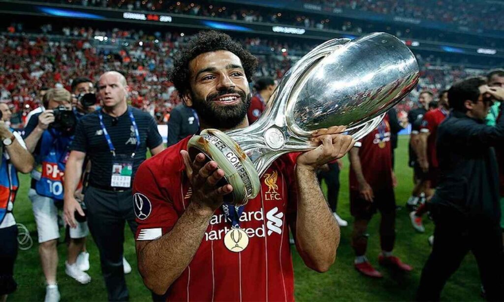 Mohamed Salah in Liverpool contro Chelsea, Supercoppa UEFA 2019, Wikimedia cca 4.0 interntazional - Mehdi Balouriano farnews