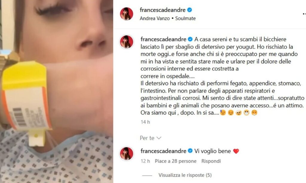 Francesca De André spiega cos'è successo