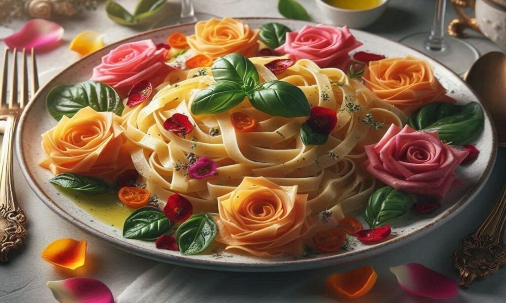 tagliatelle ai petali di rosa