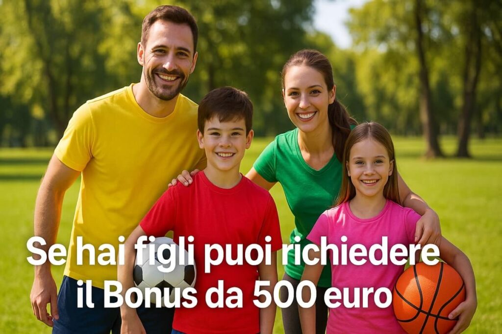Bonus sportivo da 500 euro per figli tra 6 e 18 anni: come richiederlo subito senza passare dal Caf 1 Bonus sport 500 euro