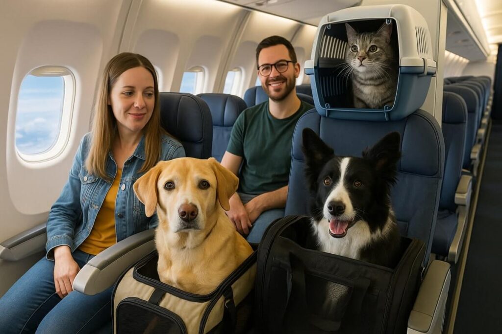 Animali in volo, via libera a cani e gatti di taglia grande accanto ai padroni in aereo 1 Animali in aereo