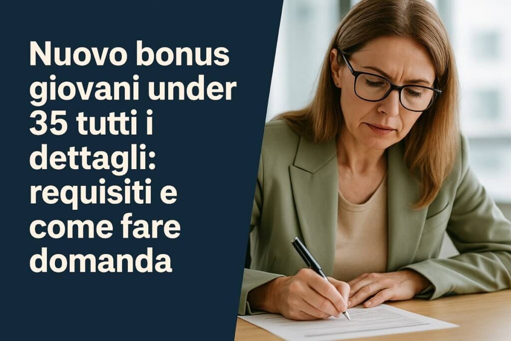 Bonus giovani under 35