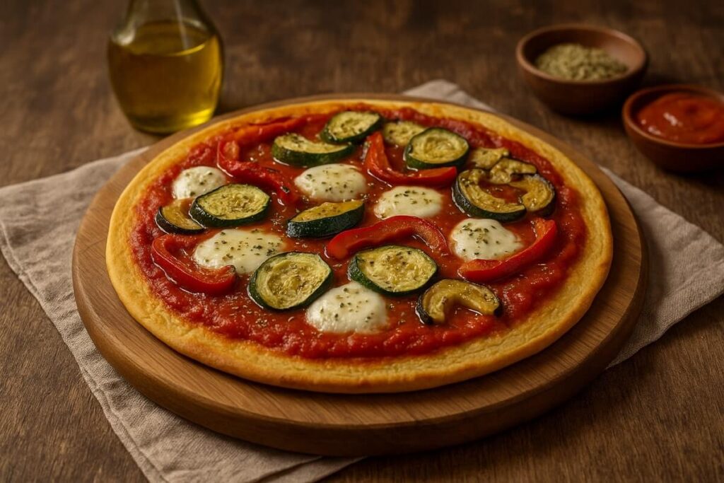 Pizza con farina di ceci
