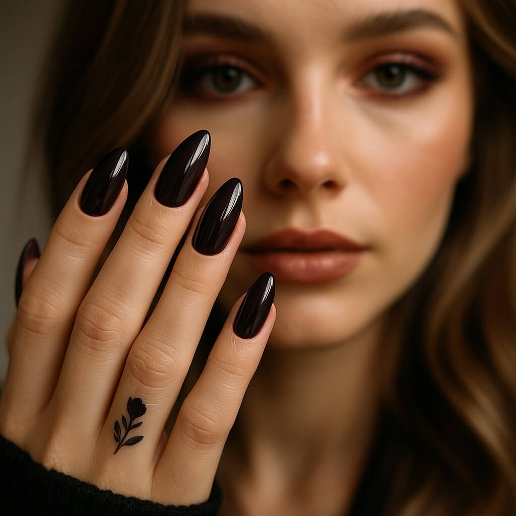 Unghie nightshade: il trend dark dell’estate 2025 che sta conquistando TikTok 1 Unghie nightshade