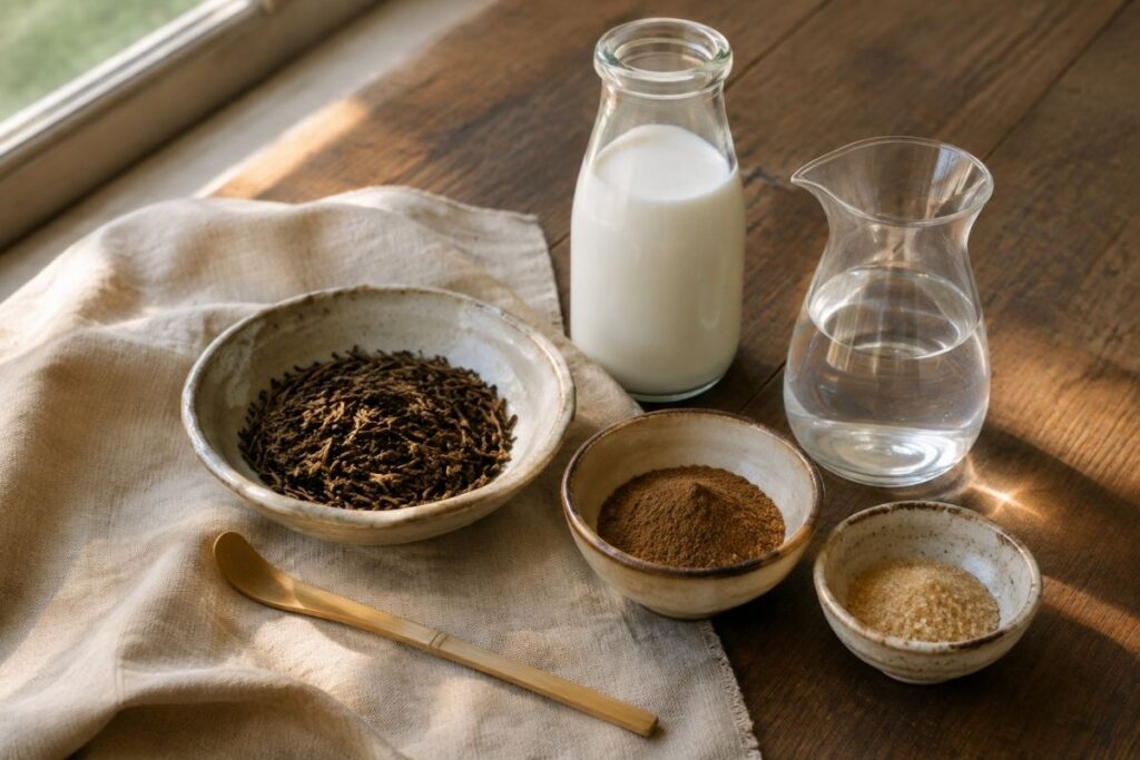 Arriva dal Giappone: ecco il tè tostato che tutti vogliono bere al rientro dalle vacanze 2 Ingredienti hojicha latte