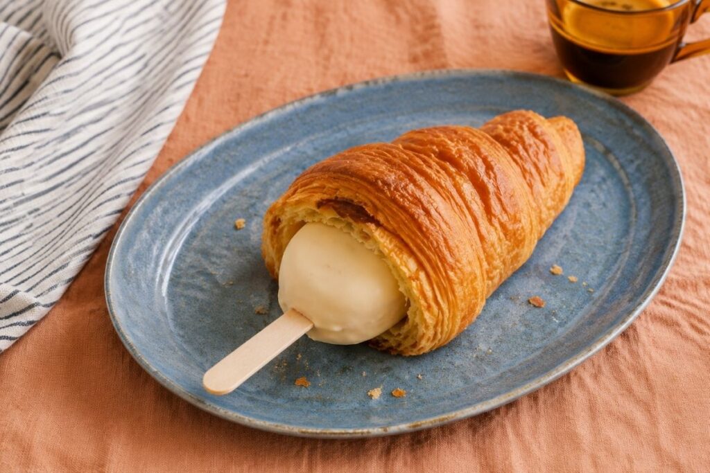 Taglia la punta del cornetto e farciscilo con un Magnum: abbiamo provato il trend più goloso di Instagram 1 Magnum al cioccolato bianco con cornetto
