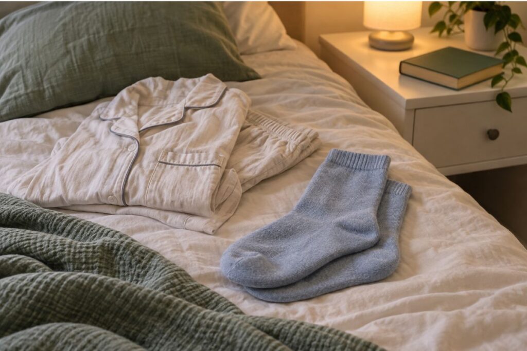 Calzini sul letto