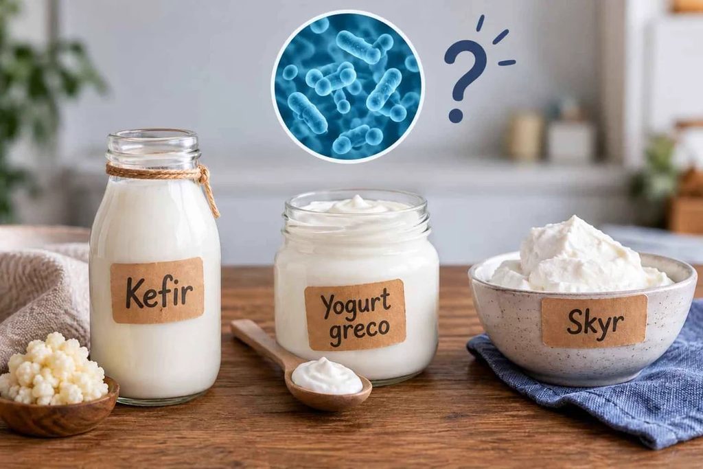 Kefir mania: tutti ne parlano. Impara a distinguerlo dallo skyr e dallo yogurt greco 3 Kefir, yogurt greco e skyr sono prodotti molto diversi tra di loro