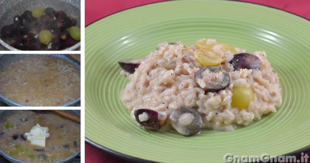Il risotto cremoso all'uva è un ottimo piatto autunnale per sorprendere i vostri ospiti