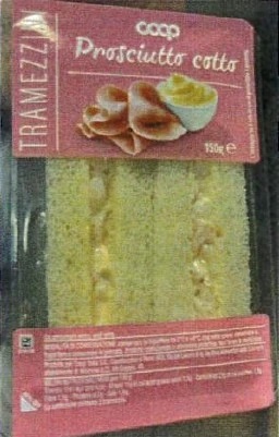 Richiami alimentari: 4 prodotti freschi richiamati dal 8 al 12-10 per rischio microbiologico e allergenico. 2 Il tramezzino Coop Prosciutto cotto 150 gr [ stato richiamato dal Ministero della salute