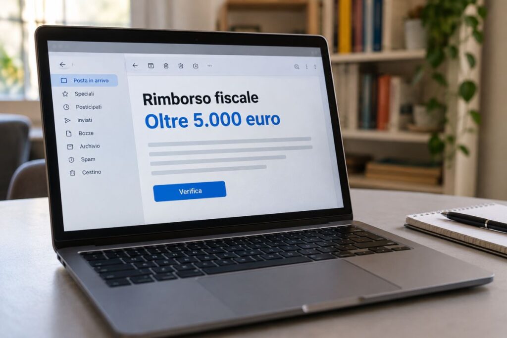 Una mail ti promette un rimborso di oltre 5mila euro? L’avviso del Fisco 2 avviso del fisco sulle mail truffa