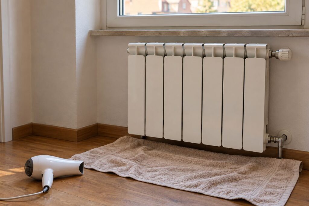 Prima di riaccendere i termosifoni, metti un asciugamano sotto e prova questo trucco 1 pulire i termosifoni